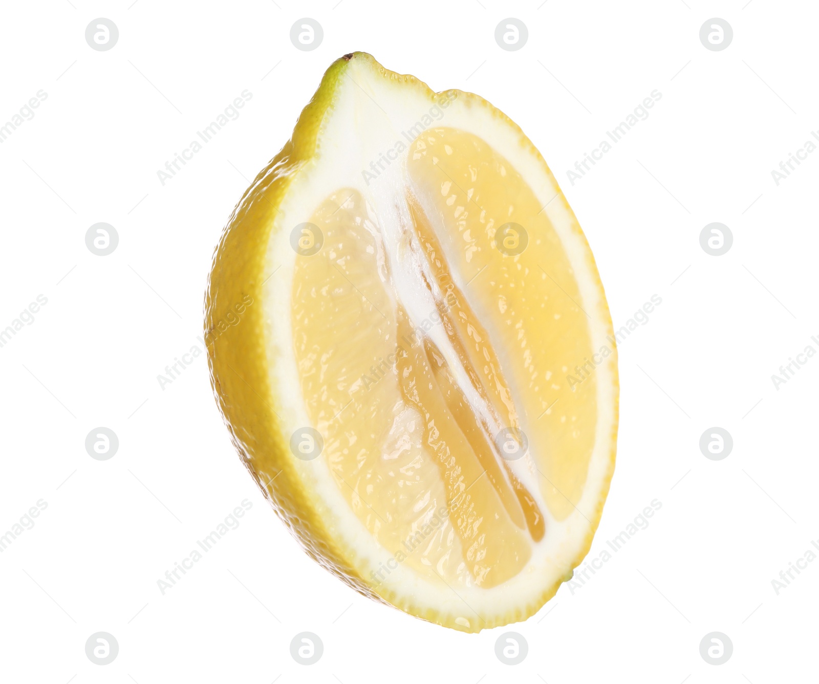 Photo of Half of fresh lemon isolated on white