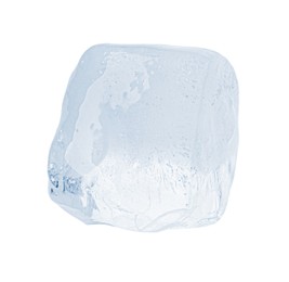 Photo of Piece of clear ice isolated on white