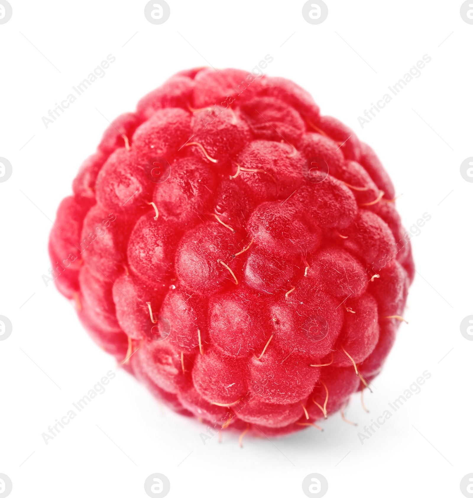 Photo of Delicious fresh ripe raspberry on white background