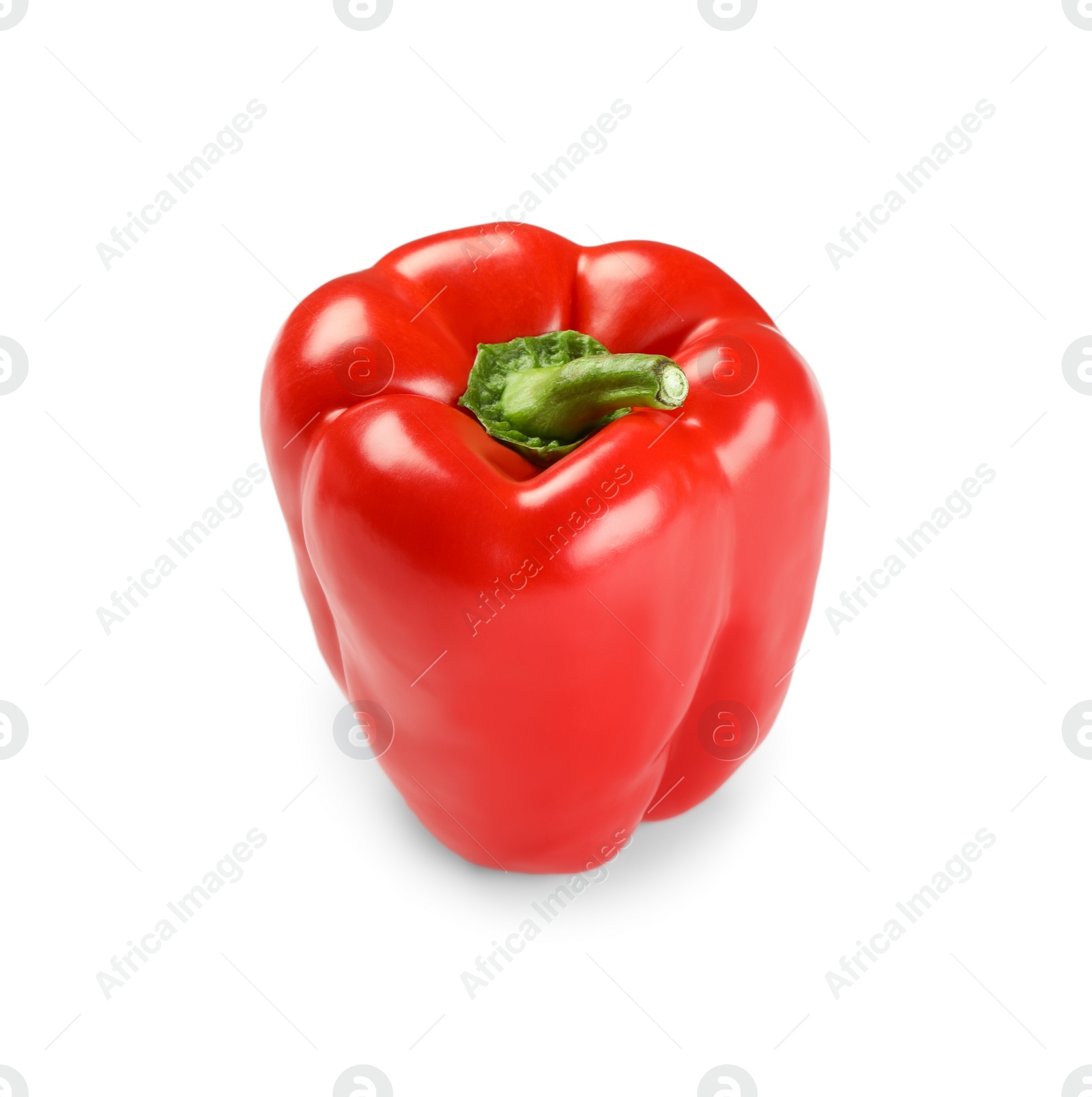 Photo of Ripe red bell pepper isolated on white