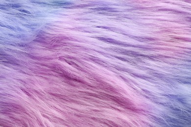 Texture of colorful faux fur as background, closeup