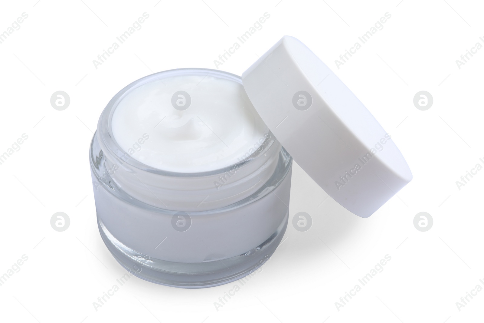 Photo of Jar of body cream isolated on white