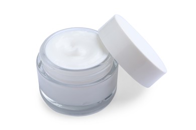 Photo of Jar of body cream isolated on white