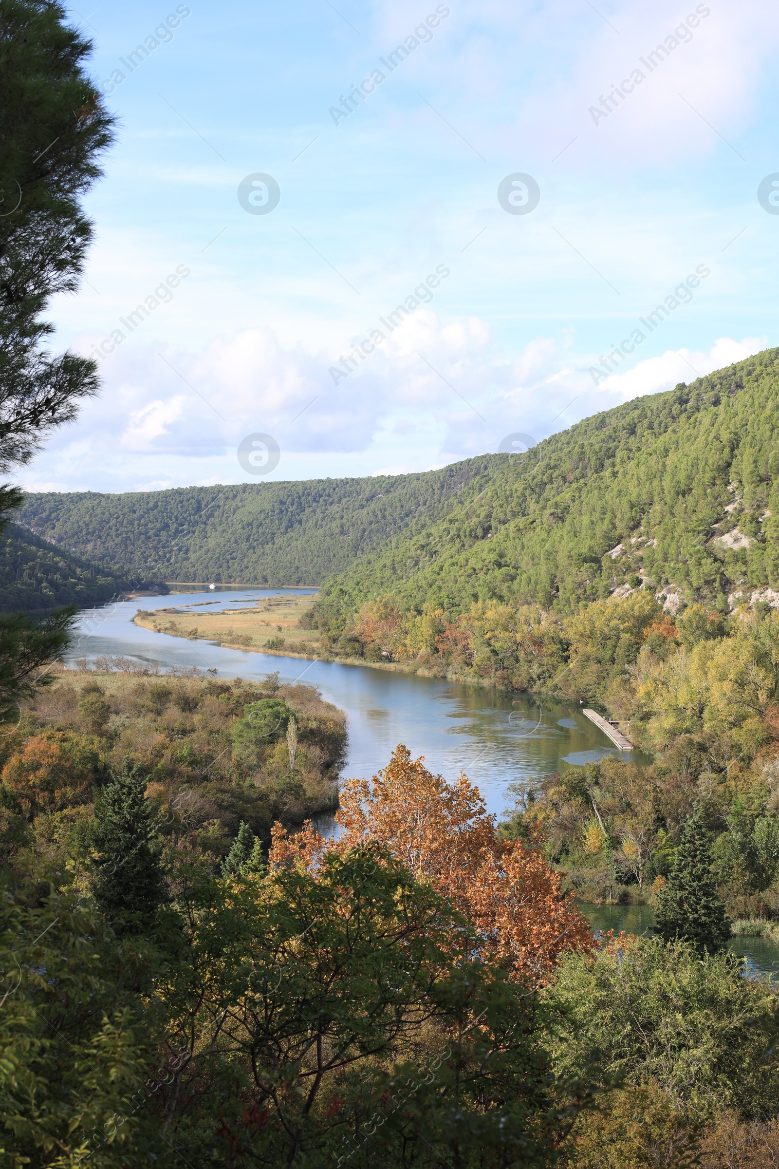 Photo of Picturesque view of beautiful river in mountains