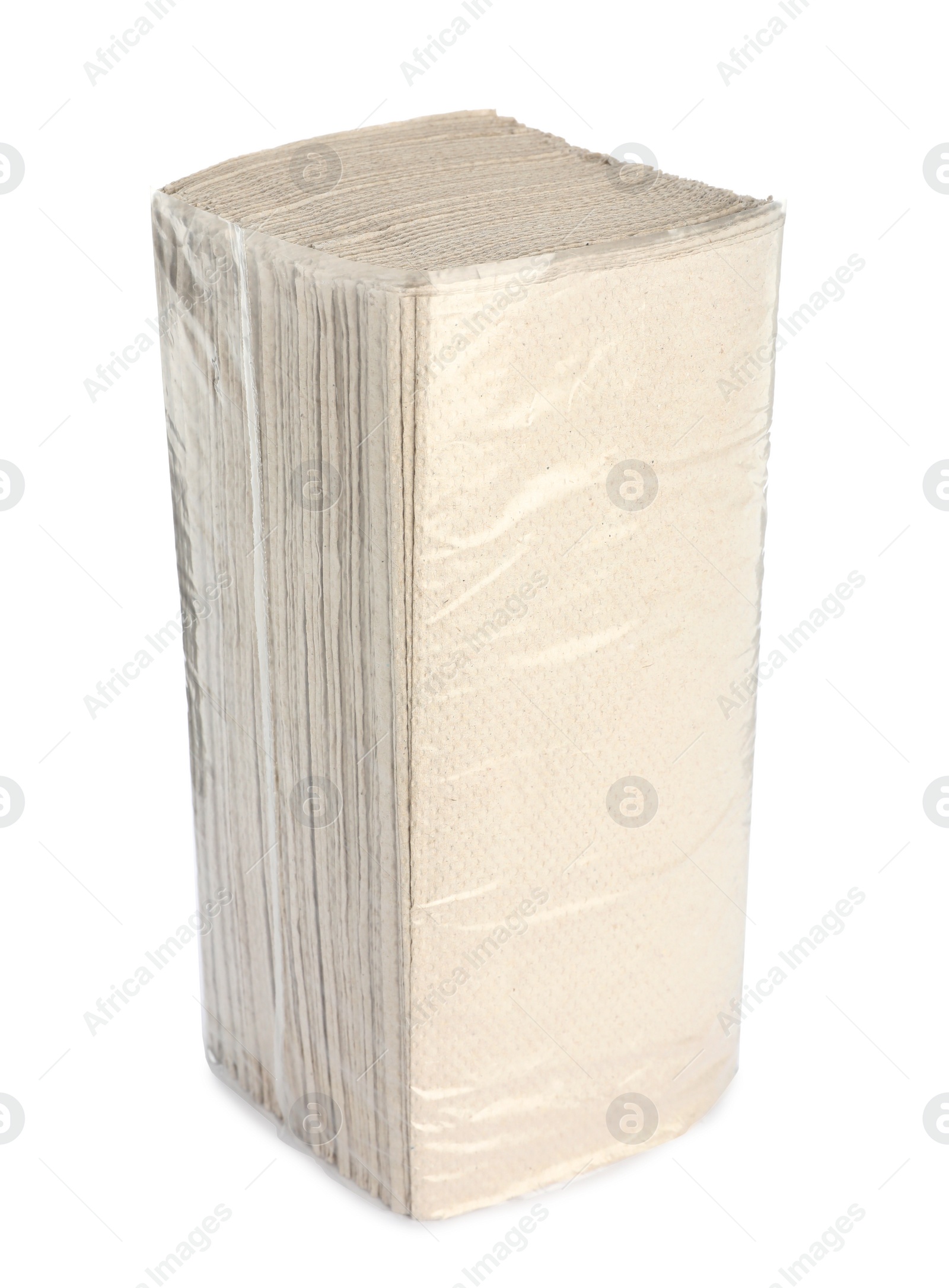 Photo of Package of paper towels isolated on white