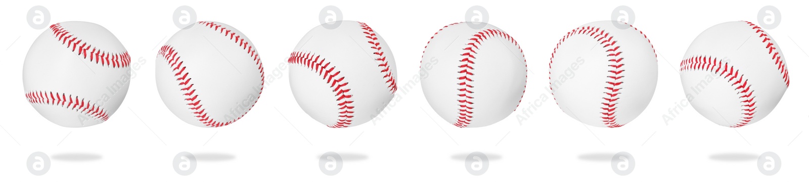 Image of Baseball ball isolated on white, different sides