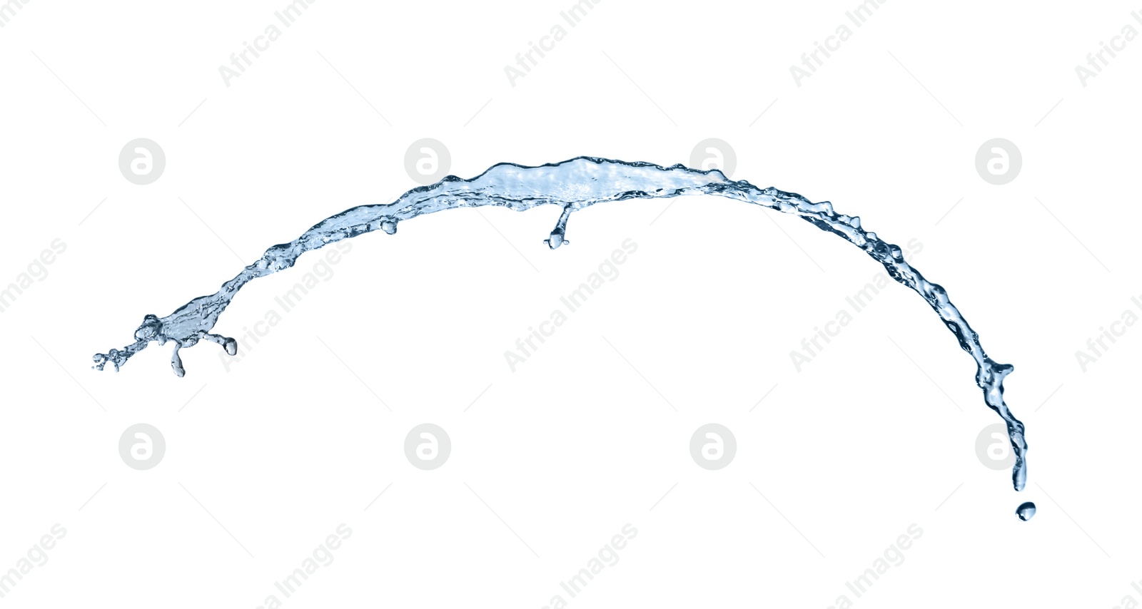 Photo of Splash of clear water on white background