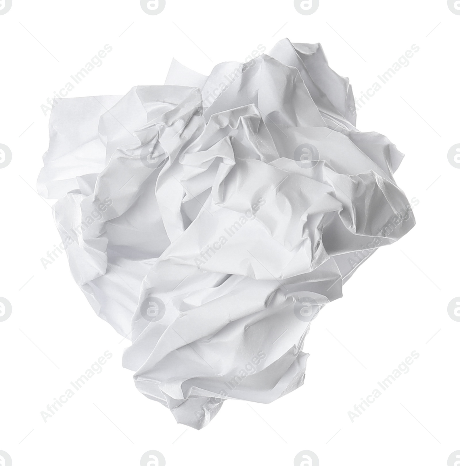 Photo of Crumpled sheet of paper isolated on white