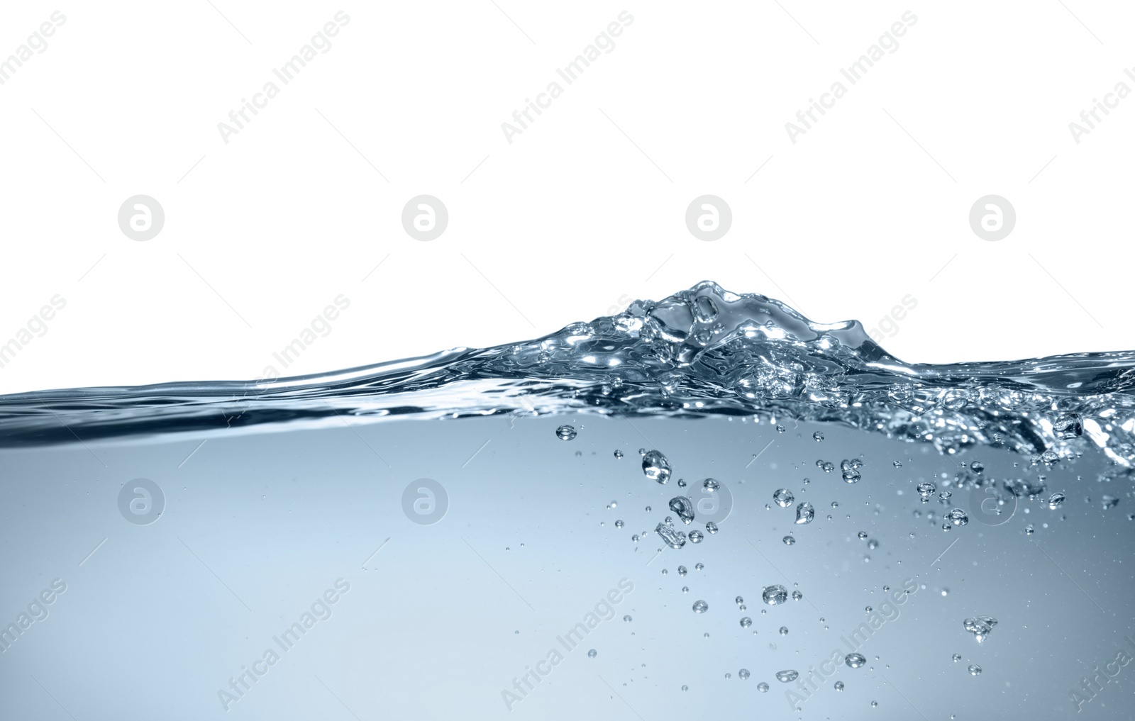 Photo of Splash of clear water on grey background