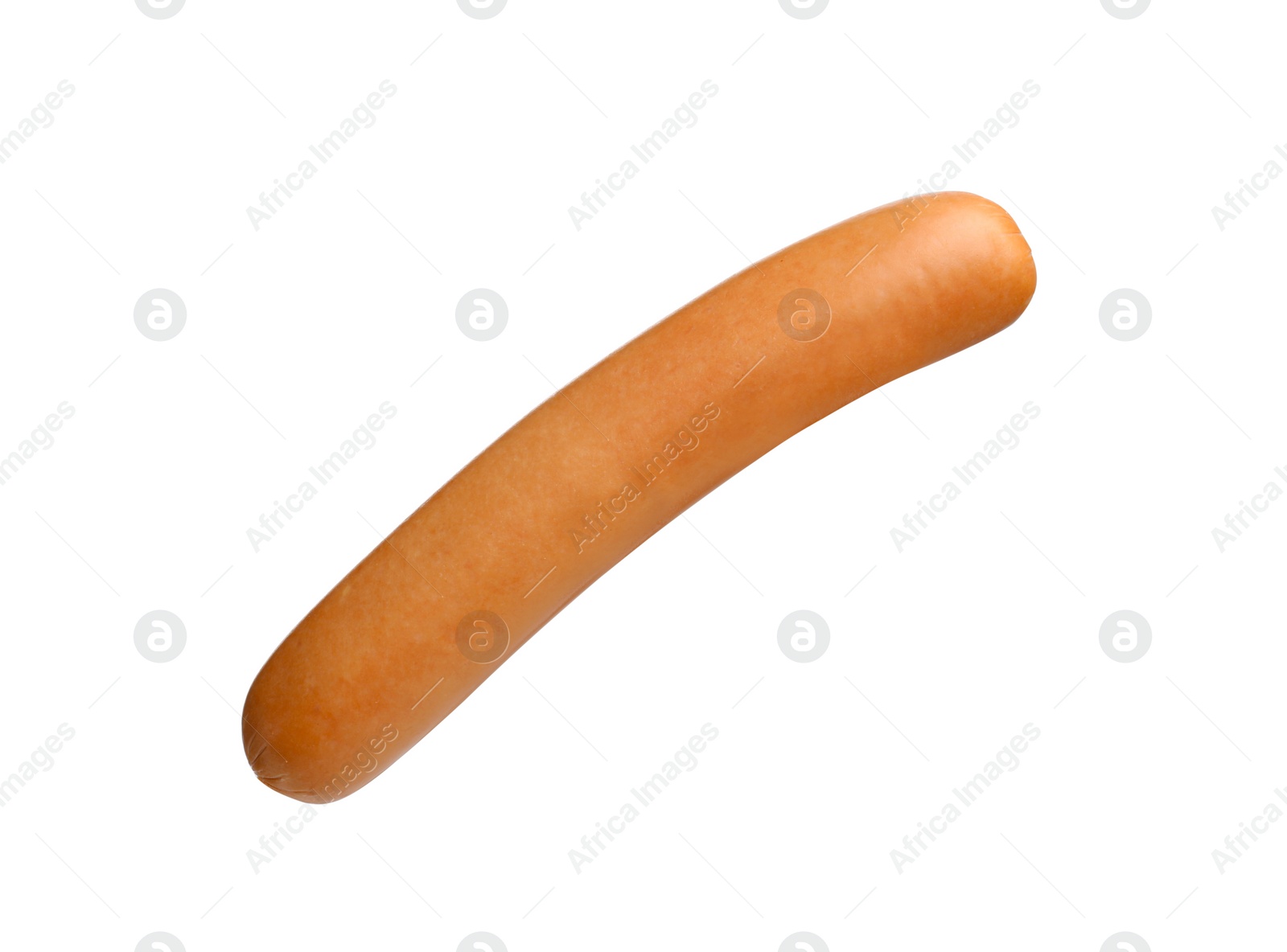 Photo of Delicious fresh raw sausage isolated on white