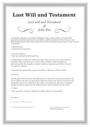 Image of Last Will and Testament of John Doe, illustration