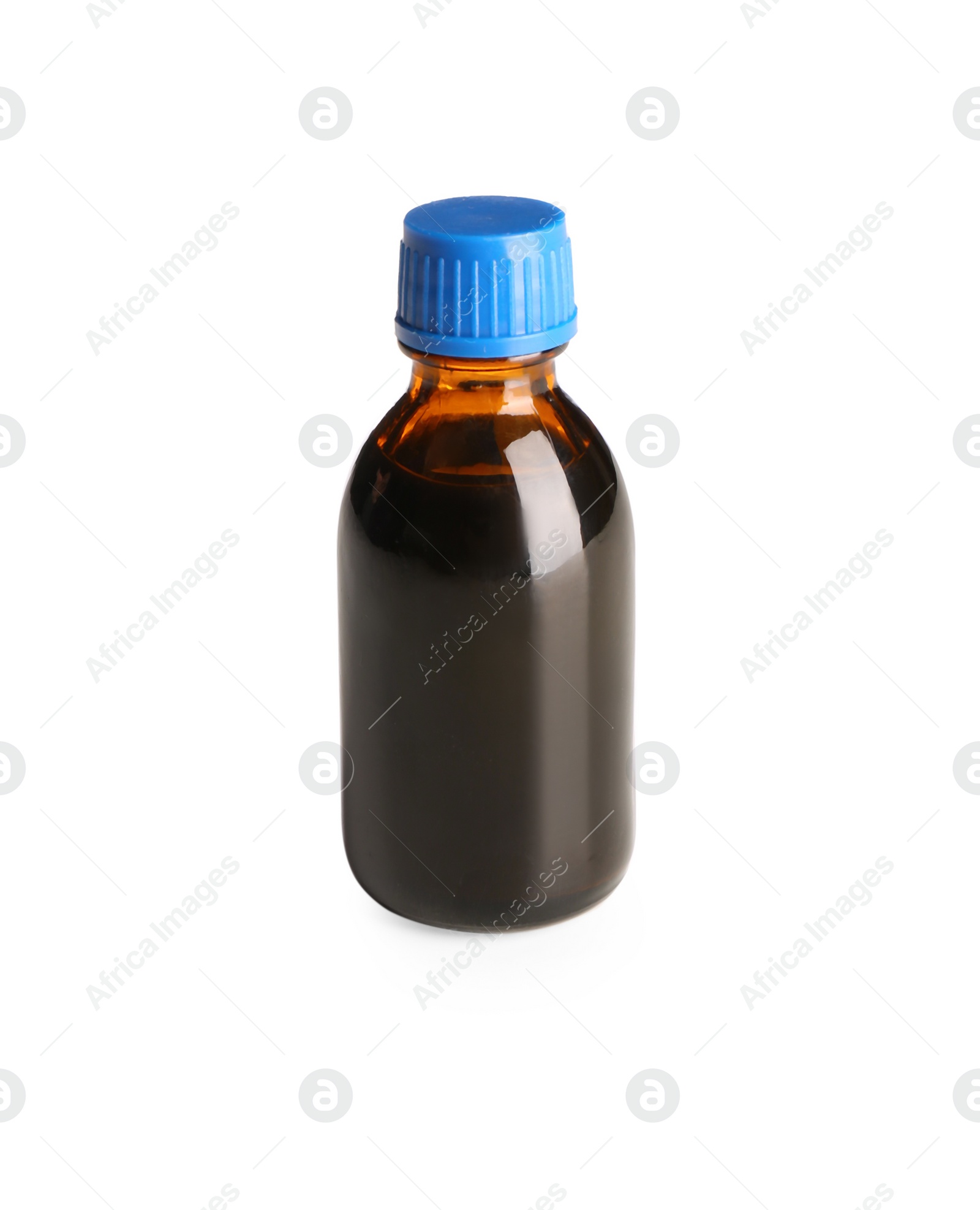 Photo of Bottle of brilliant green isolated on white