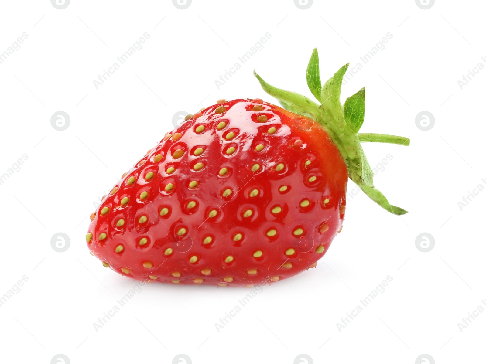 Photo of Delicious fresh ripe strawberry isolated on white