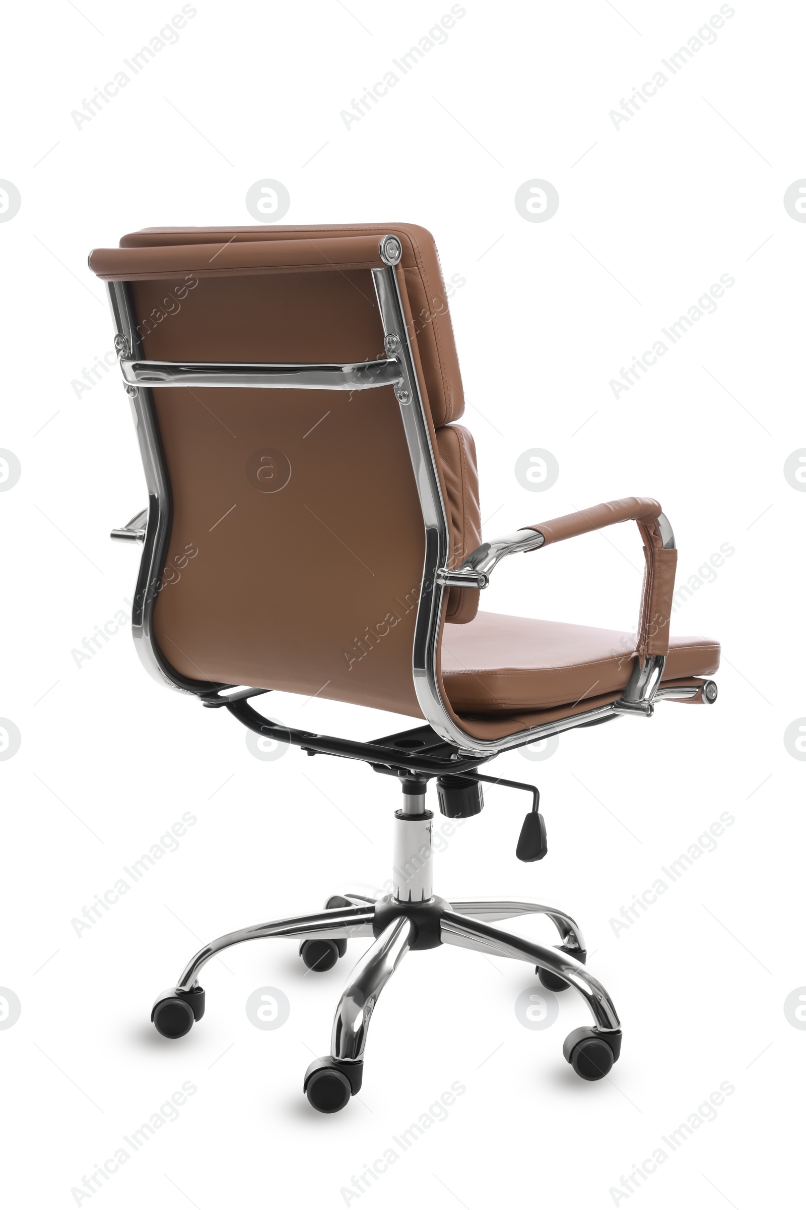 Photo of Comfortable leather office chair isolated on white