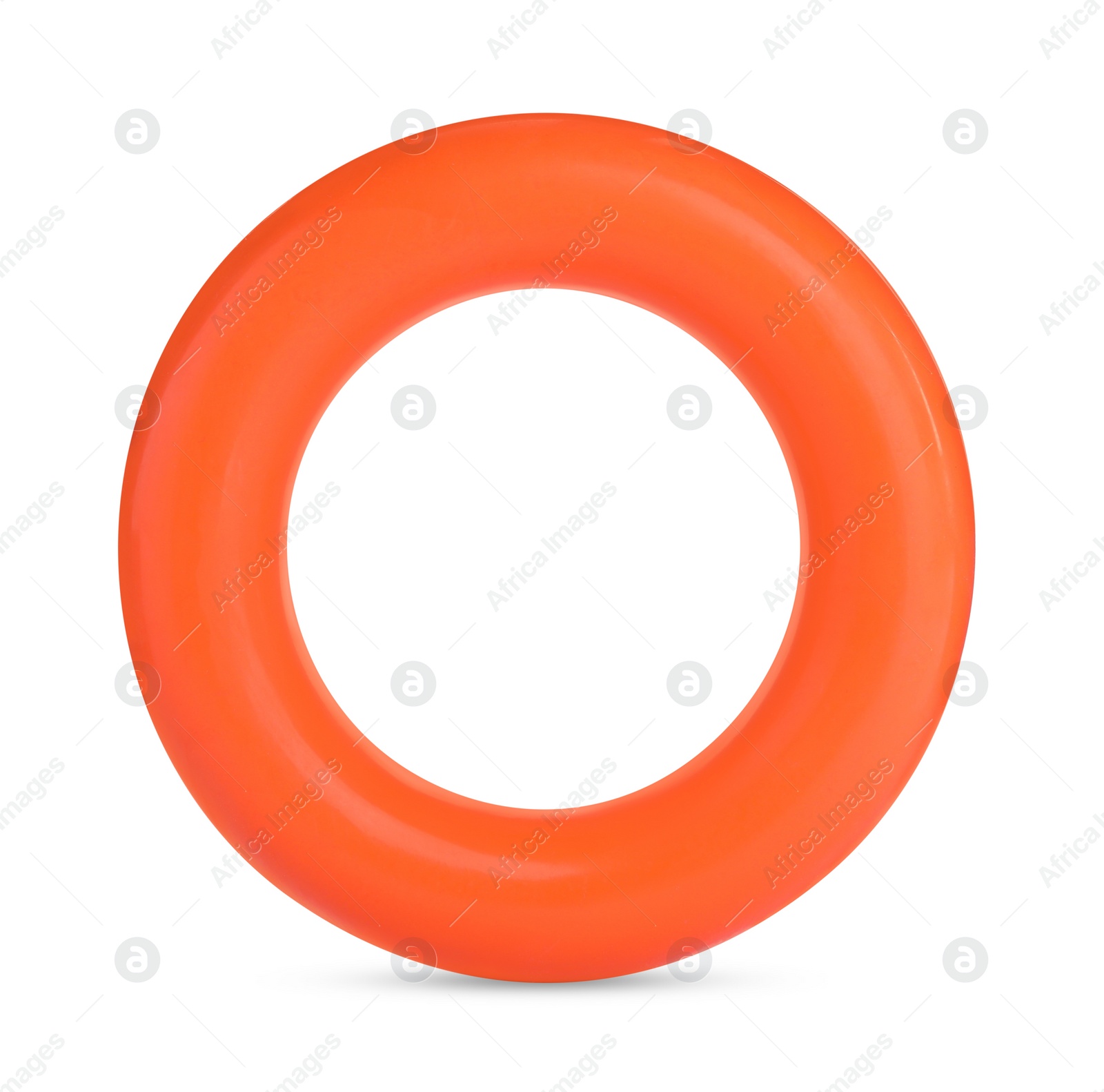 Photo of Orange chew toy for pet isolated on white