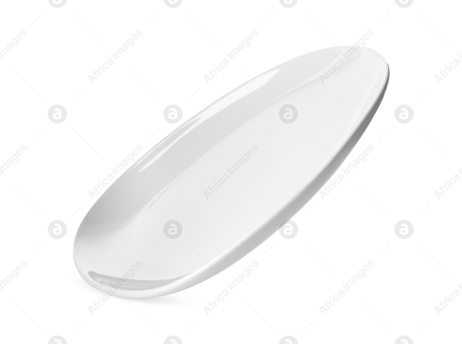 Photo of Clean empty grey plate isolated on white