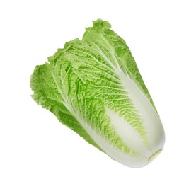 Photo of Fresh tasty Chinese cabbage isolated on white