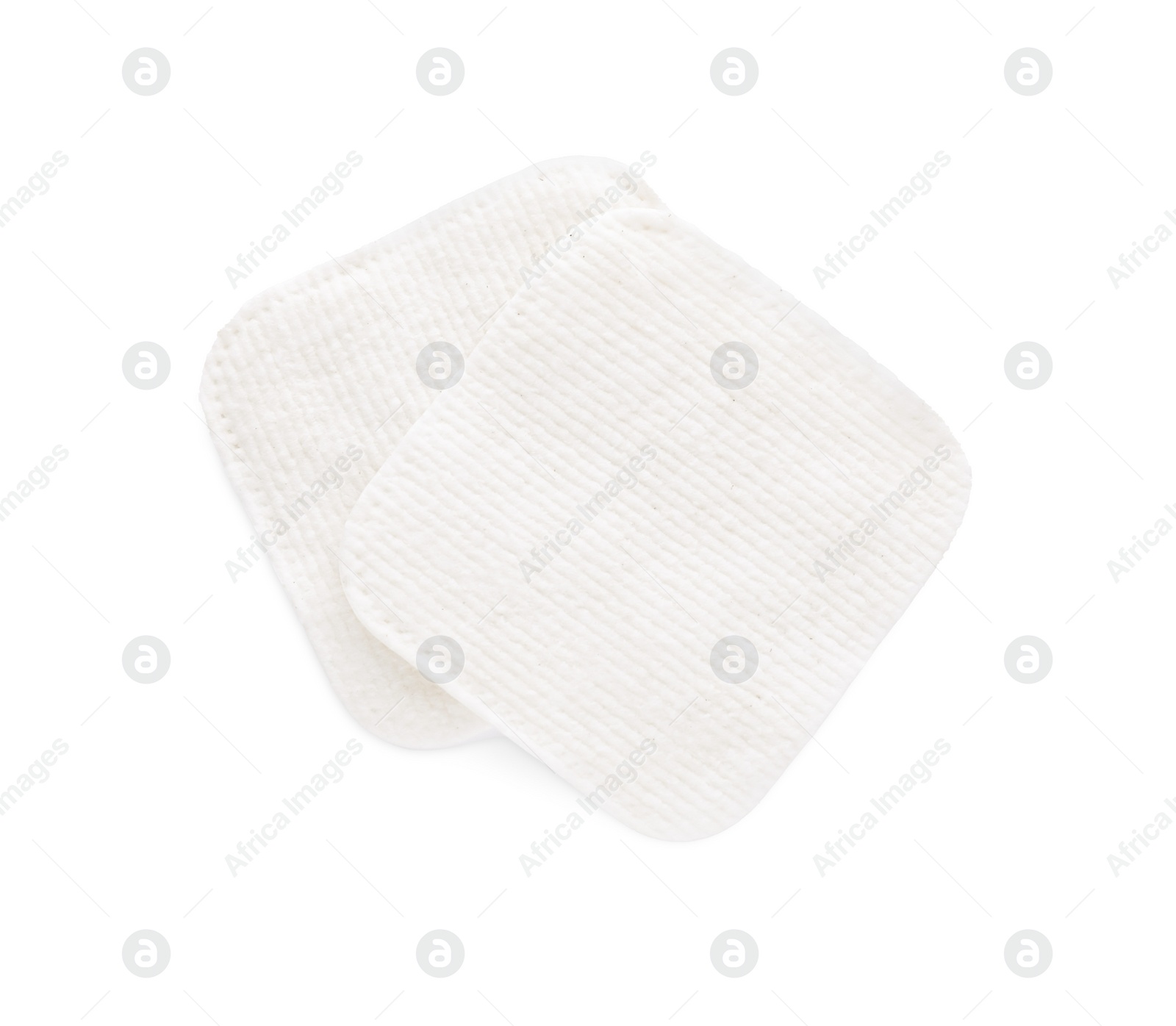 Photo of Soft clean cotton pads on white background, top view