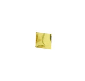 Piece of golden confetti isolated on white