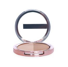 One face powder isolated on white. Makeup product