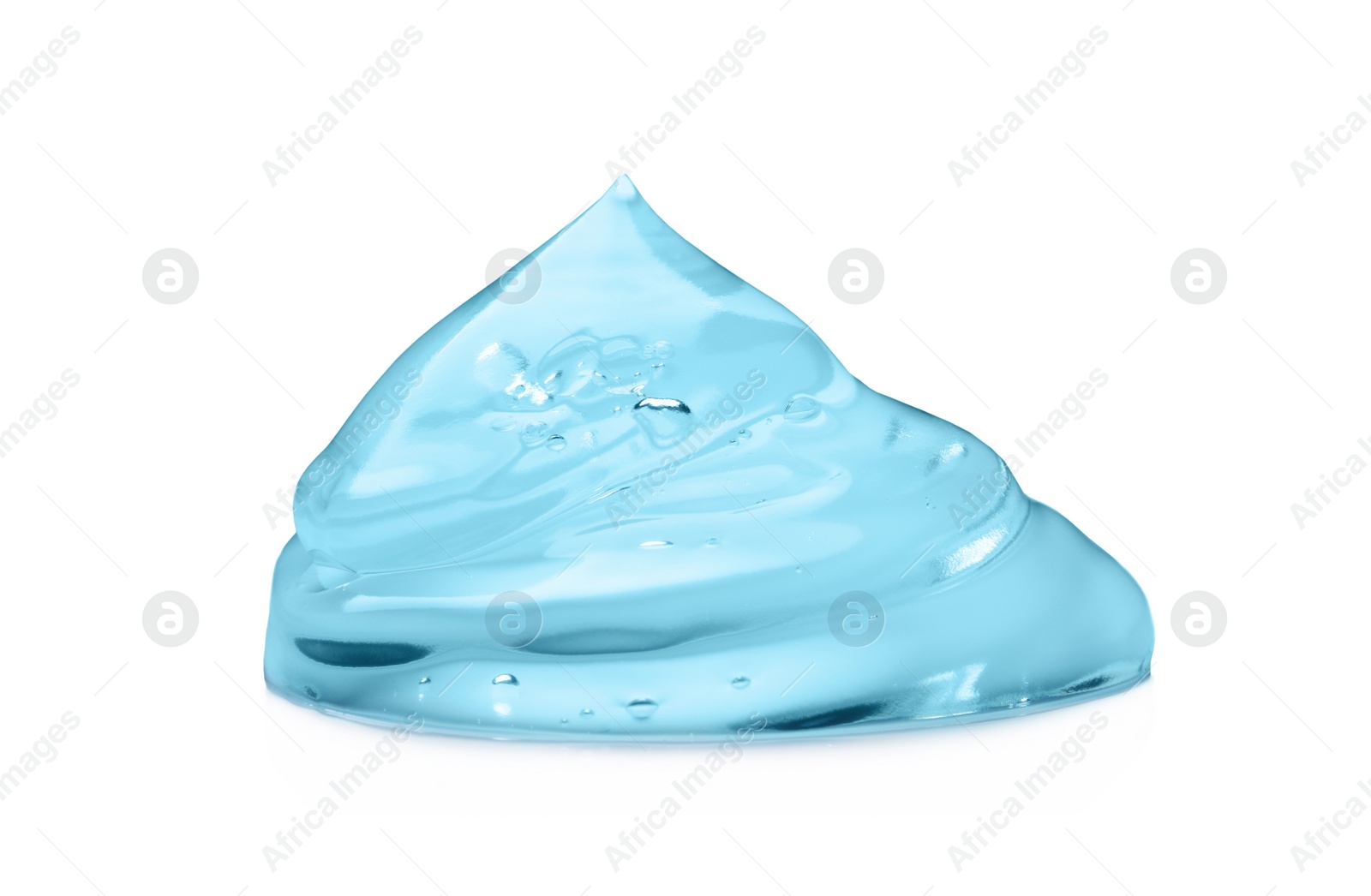 Photo of Sample of transparent cosmetic gel on white background