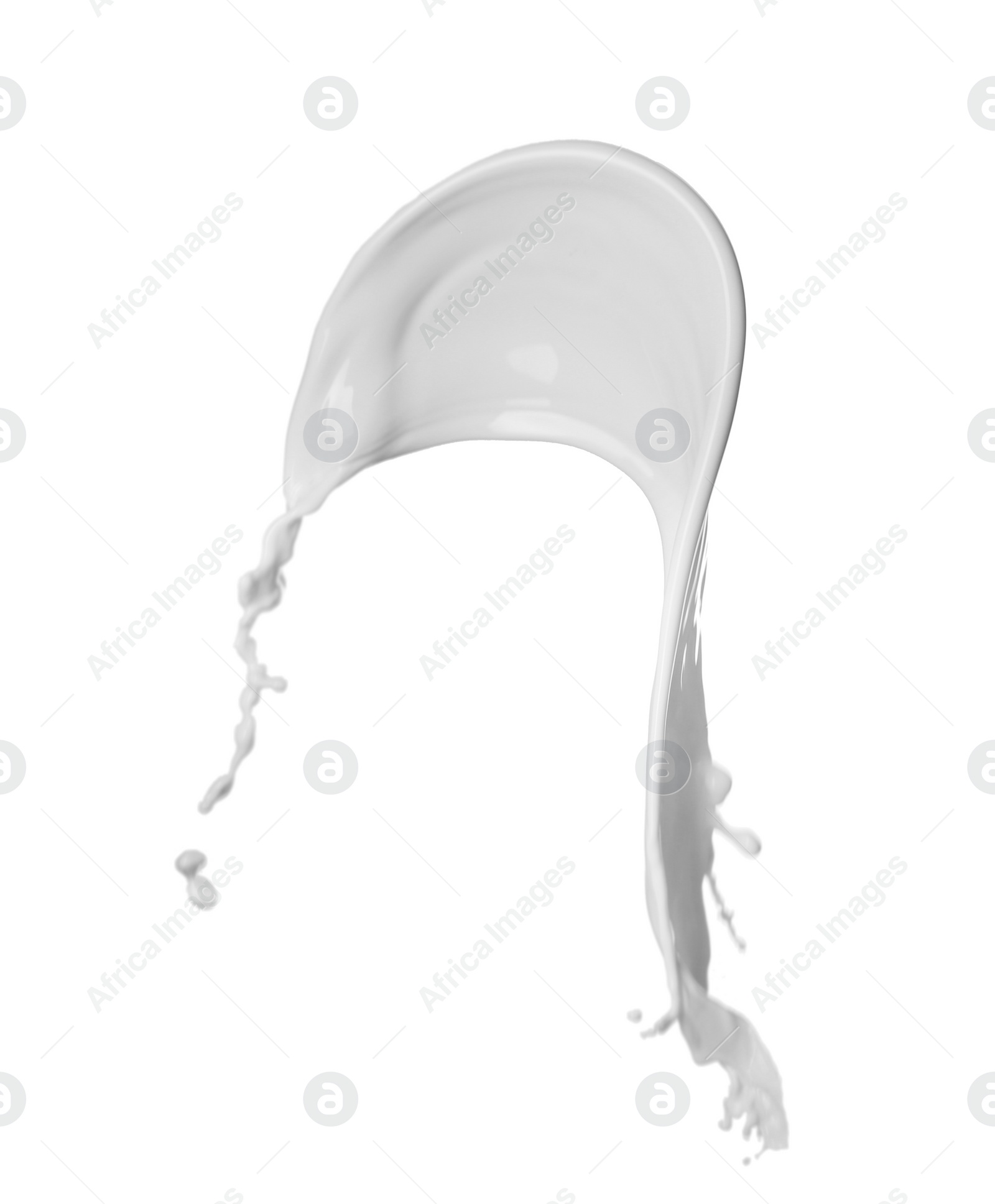 Photo of Splash of fresh milk isolated on white