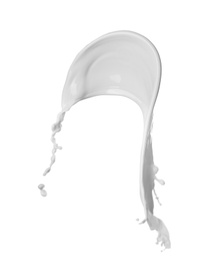 Photo of Splash of fresh milk isolated on white