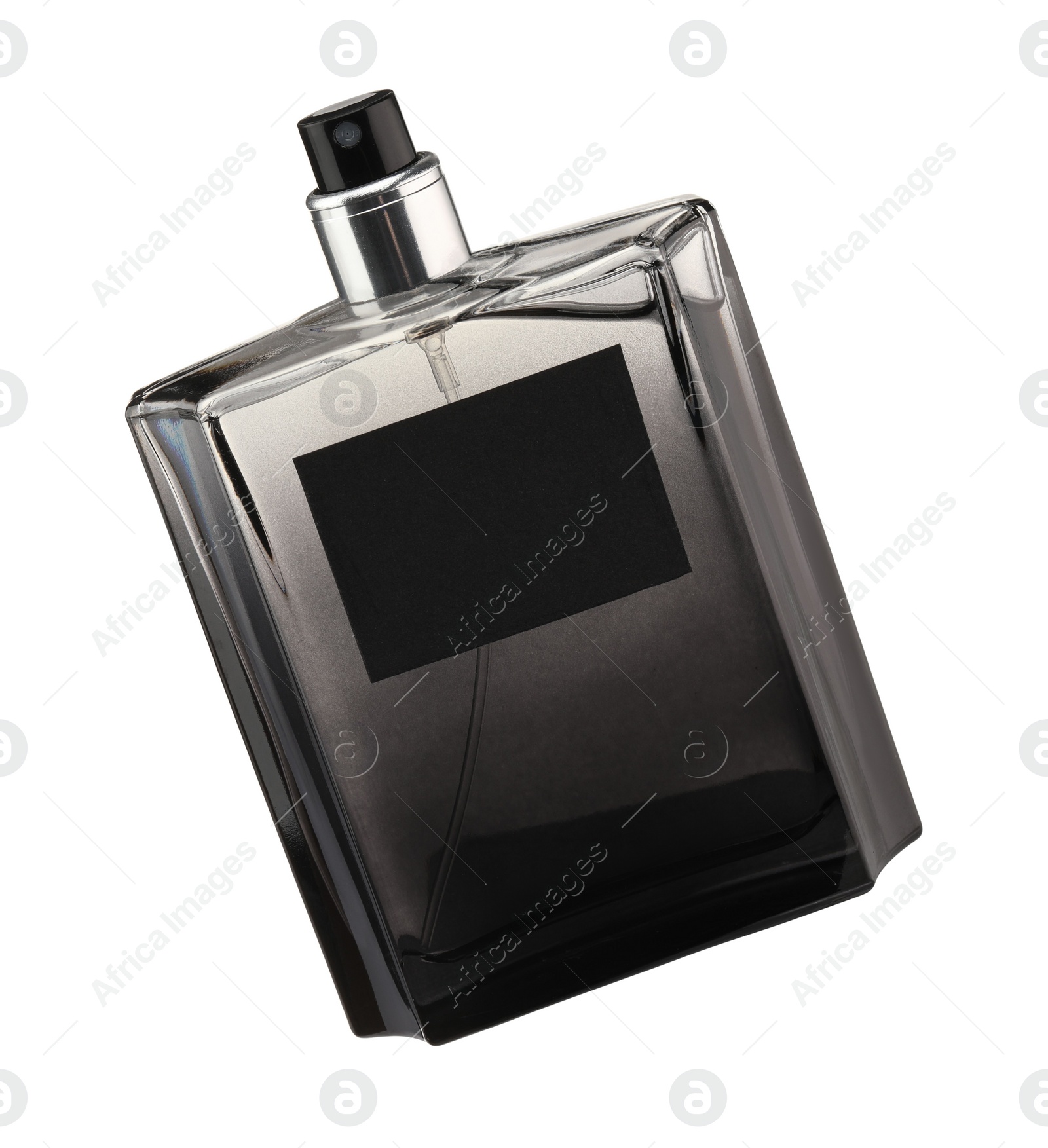 Photo of Luxury men's perfume in bottle isolated on white