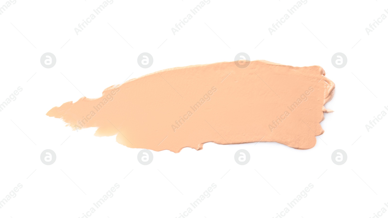 Photo of Sample of liquid foundation foundation on white background, top view