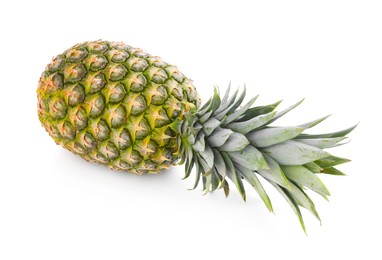 One delicious ripe pineapple isolated on white