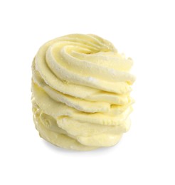 One delicious yellow zephyr isolated on white