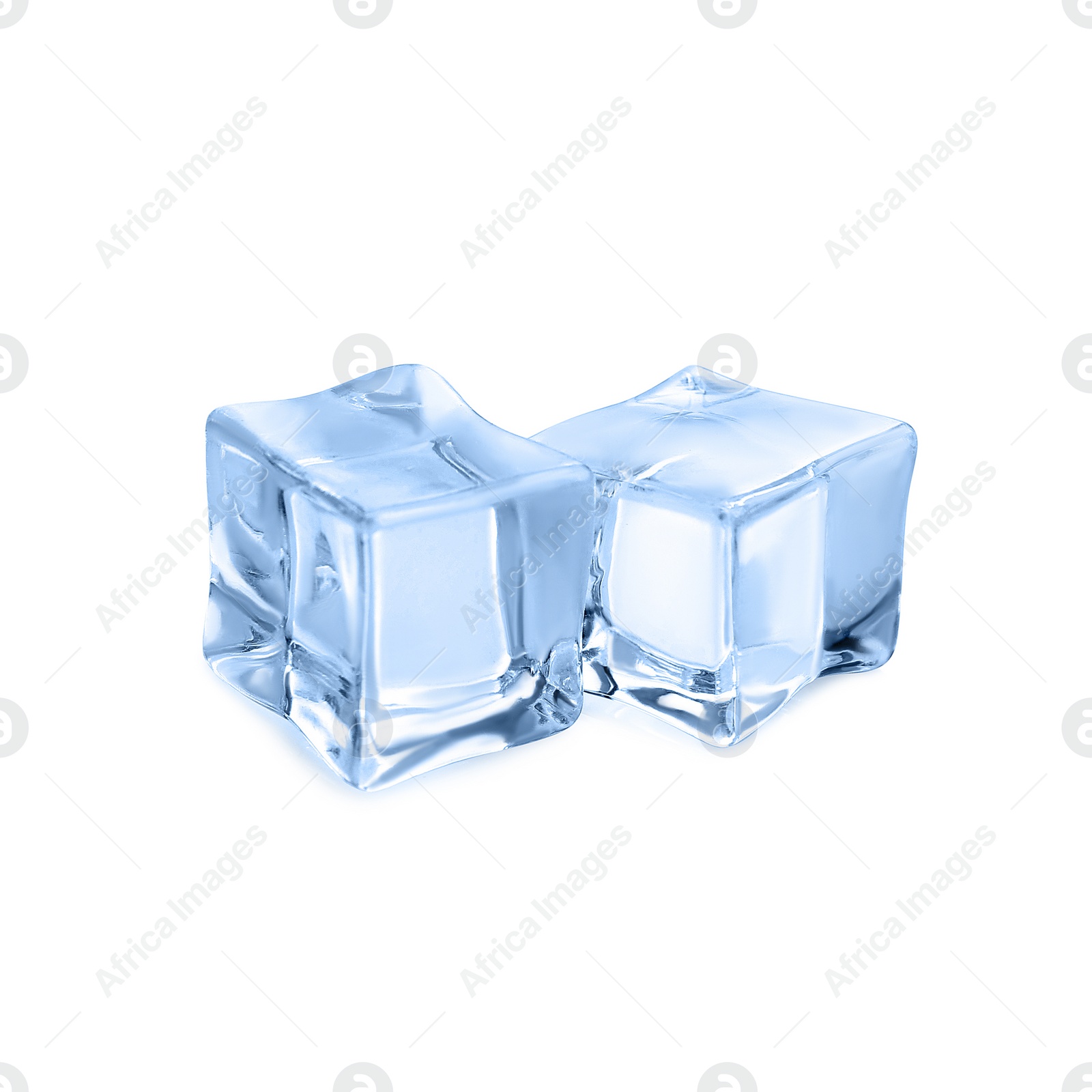 Photo of Crystal clear ice cubes isolated on white