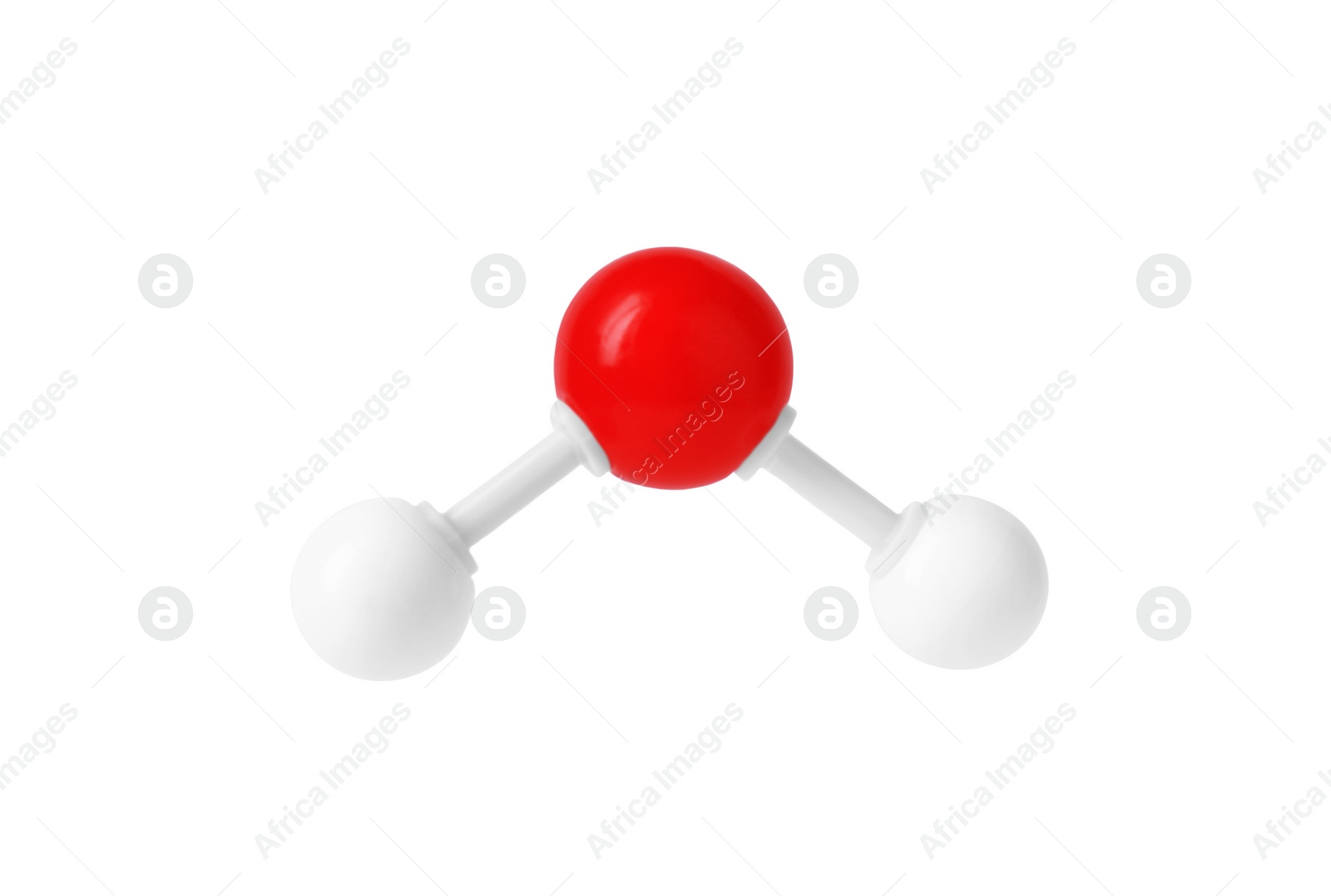 Photo of Molecular atom model on white background. Chemical structure