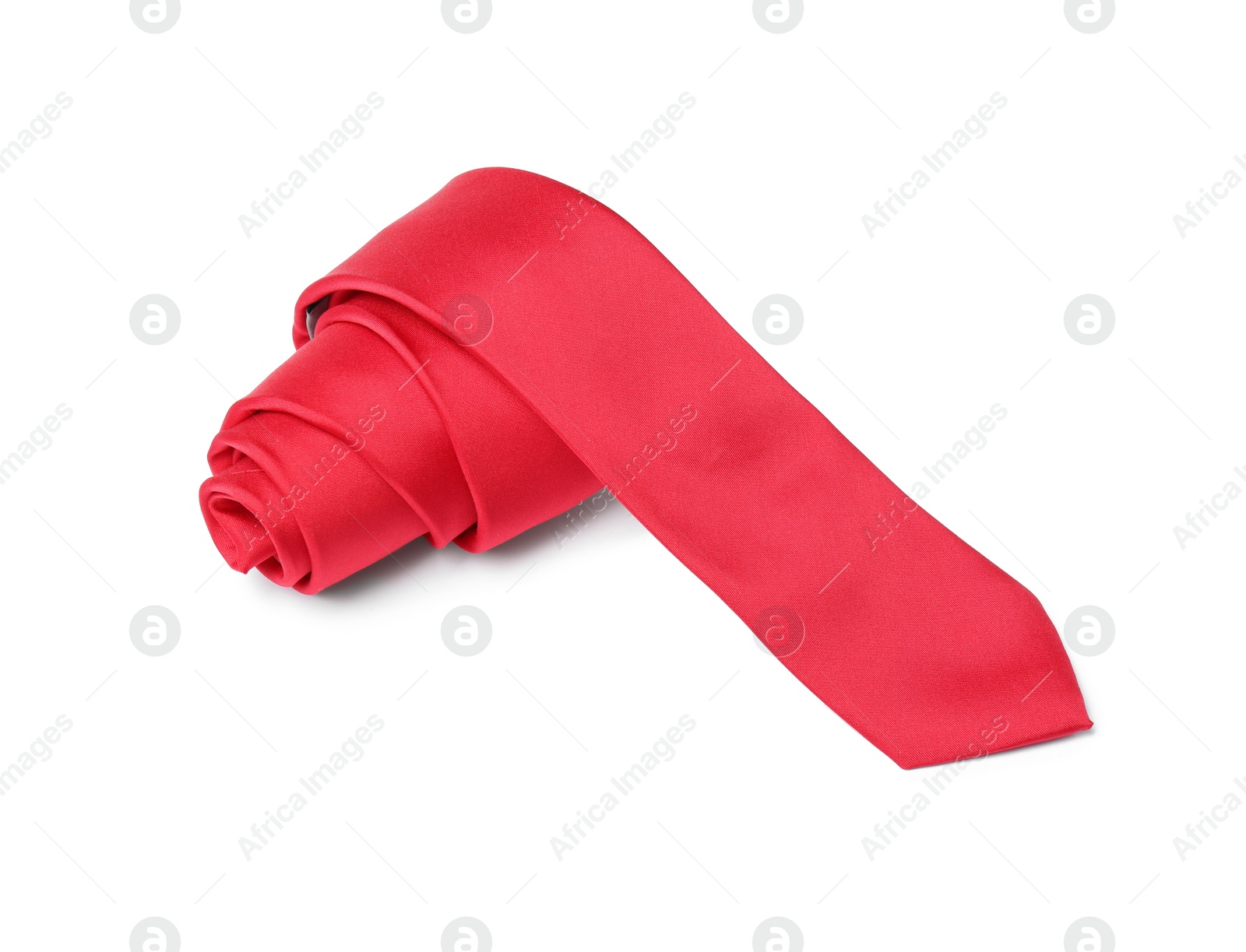 Photo of Classic red male necktie isolated on white