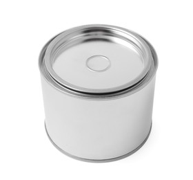 New metal paint can isolated on white