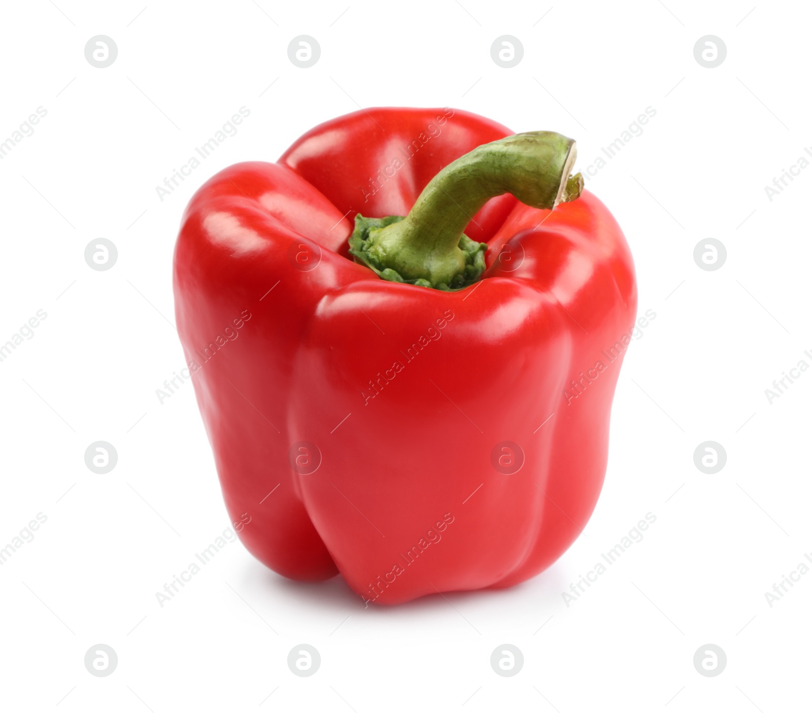 Photo of Ripe red bell pepper isolated on white