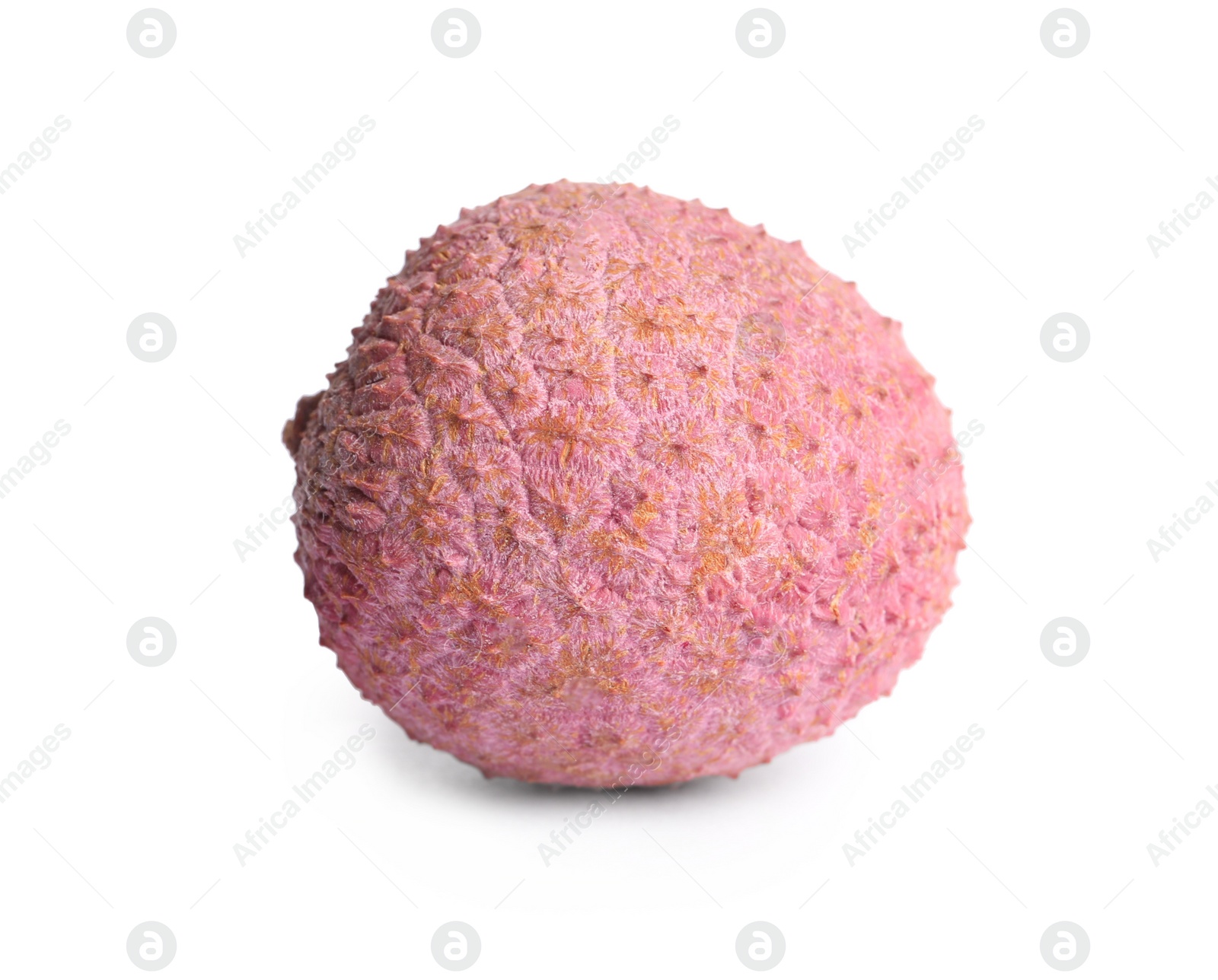Photo of Delicious ripe lychee isolated on white. Exotic fruit