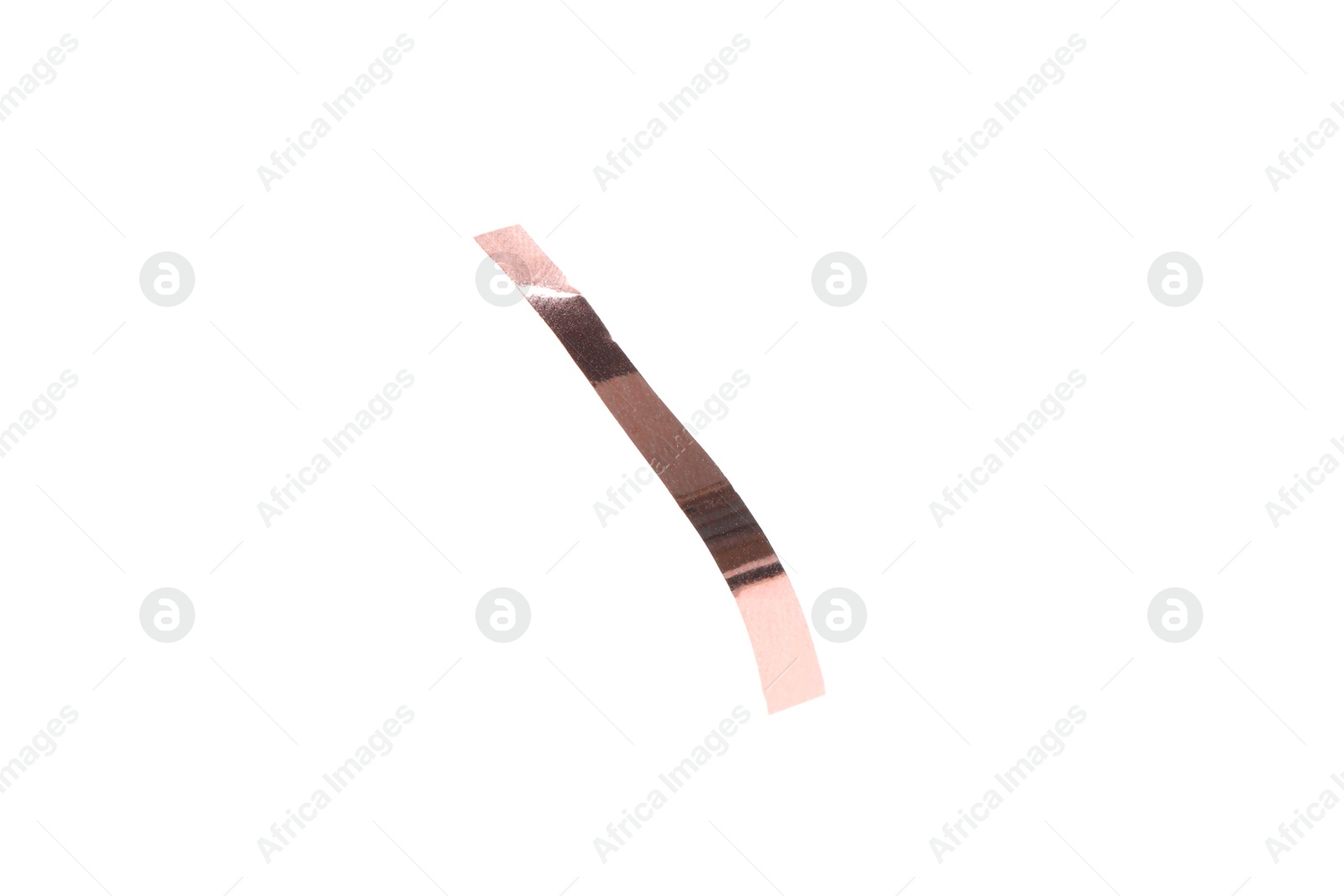 Photo of Piece of bronze confetti isolated on white