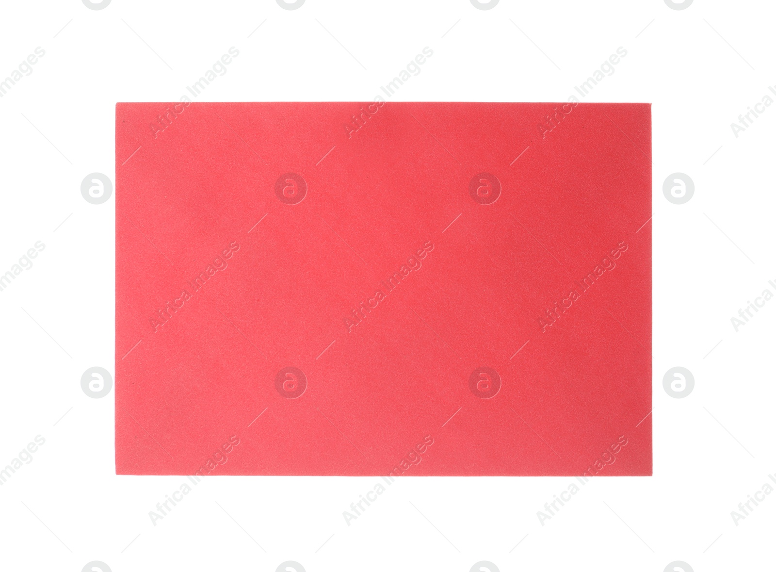 Photo of Red paper envelope isolated on white. Mail service