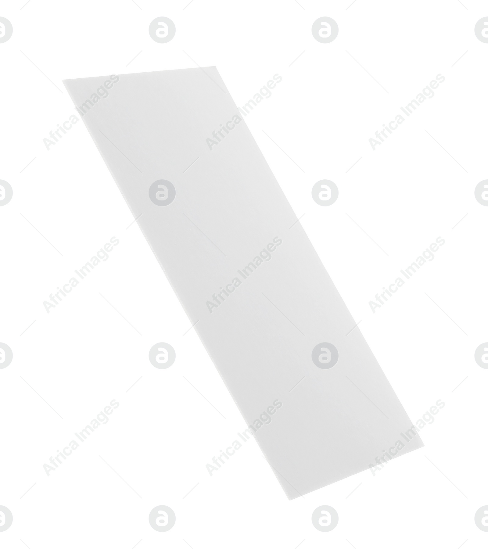 Photo of One blank business card isolated on white. Mockup for design