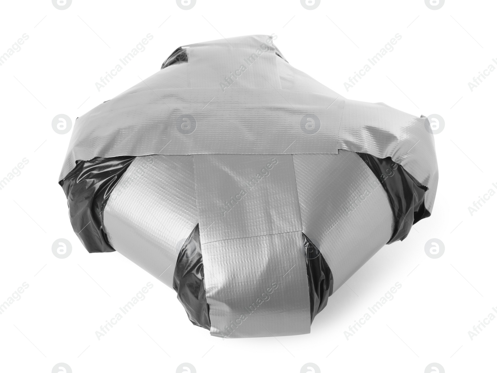 Photo of Package with narcotics isolated on white. Drug addiction