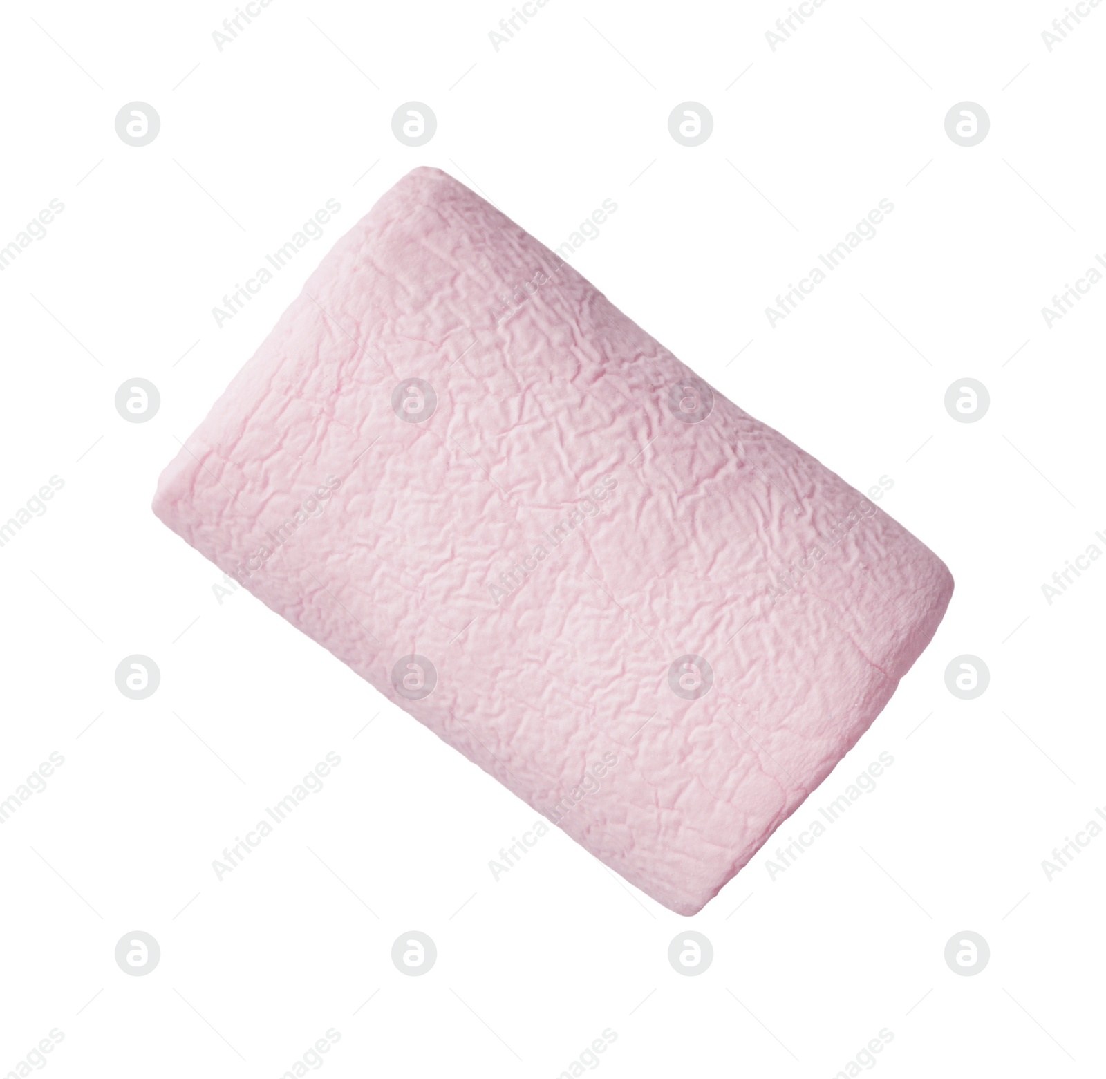 Photo of One delicious sweet marshmallow isolated on white