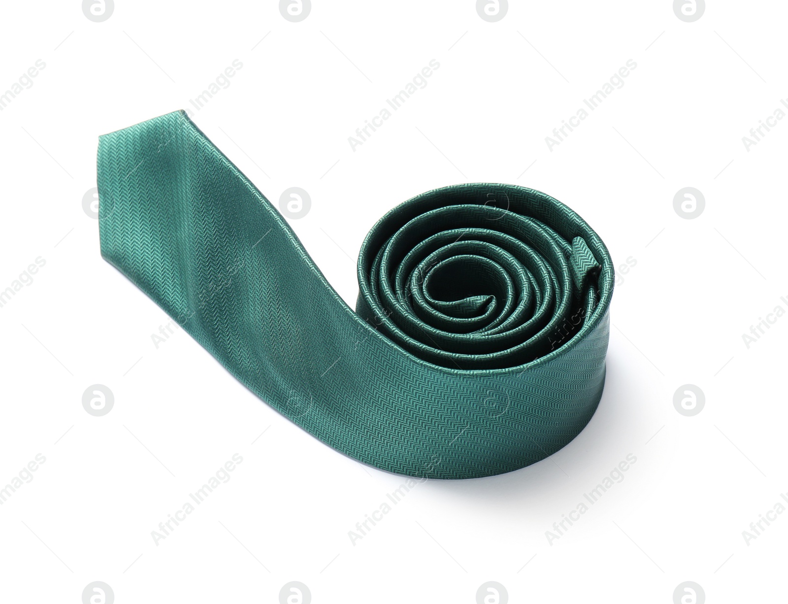 Photo of Stylish color male necktie isolated on white