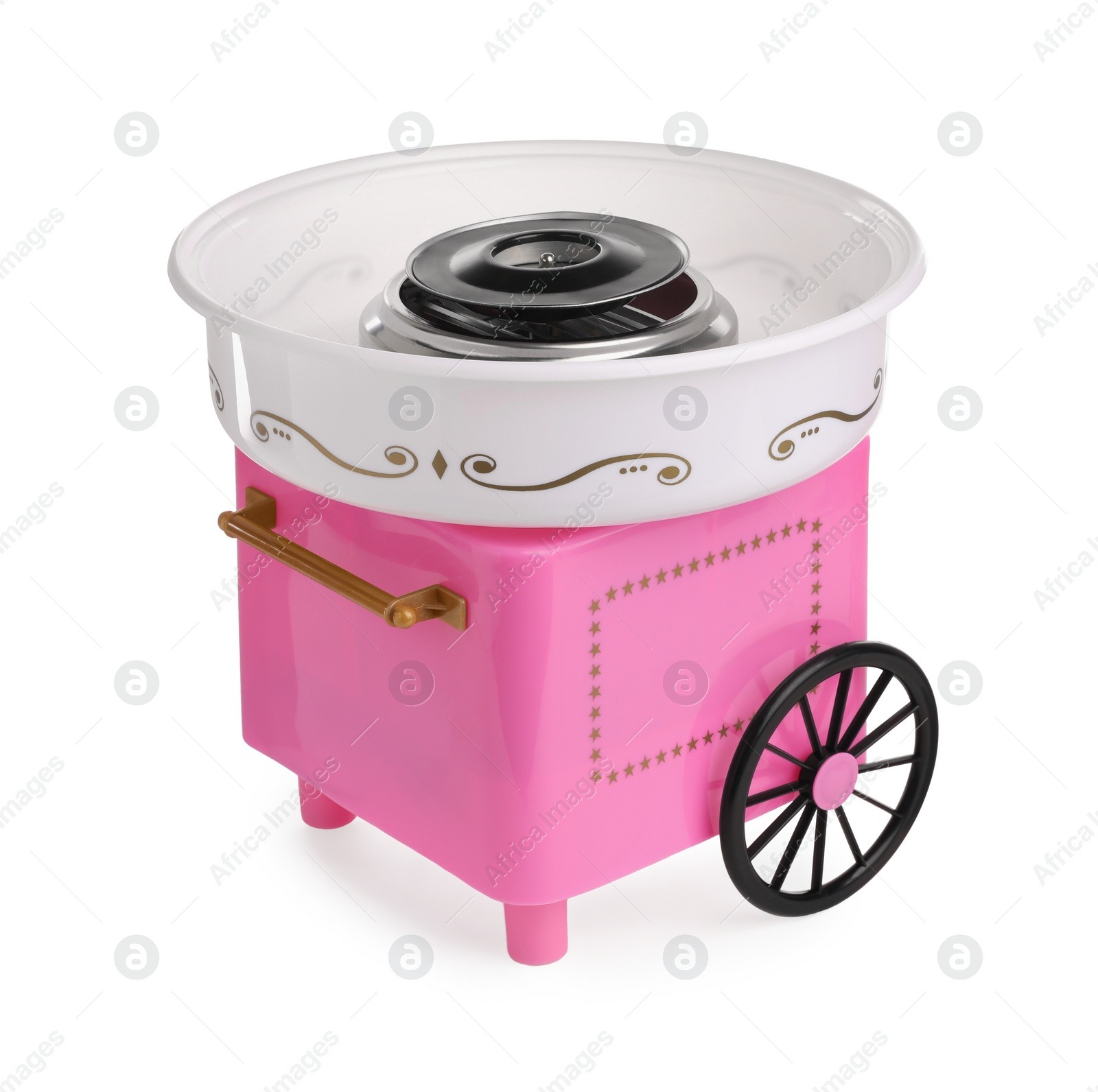 Photo of Portable candy cotton machine isolated on white