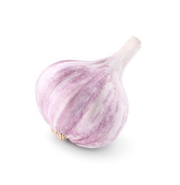 Photo of Fresh raw garlic head isolated on white