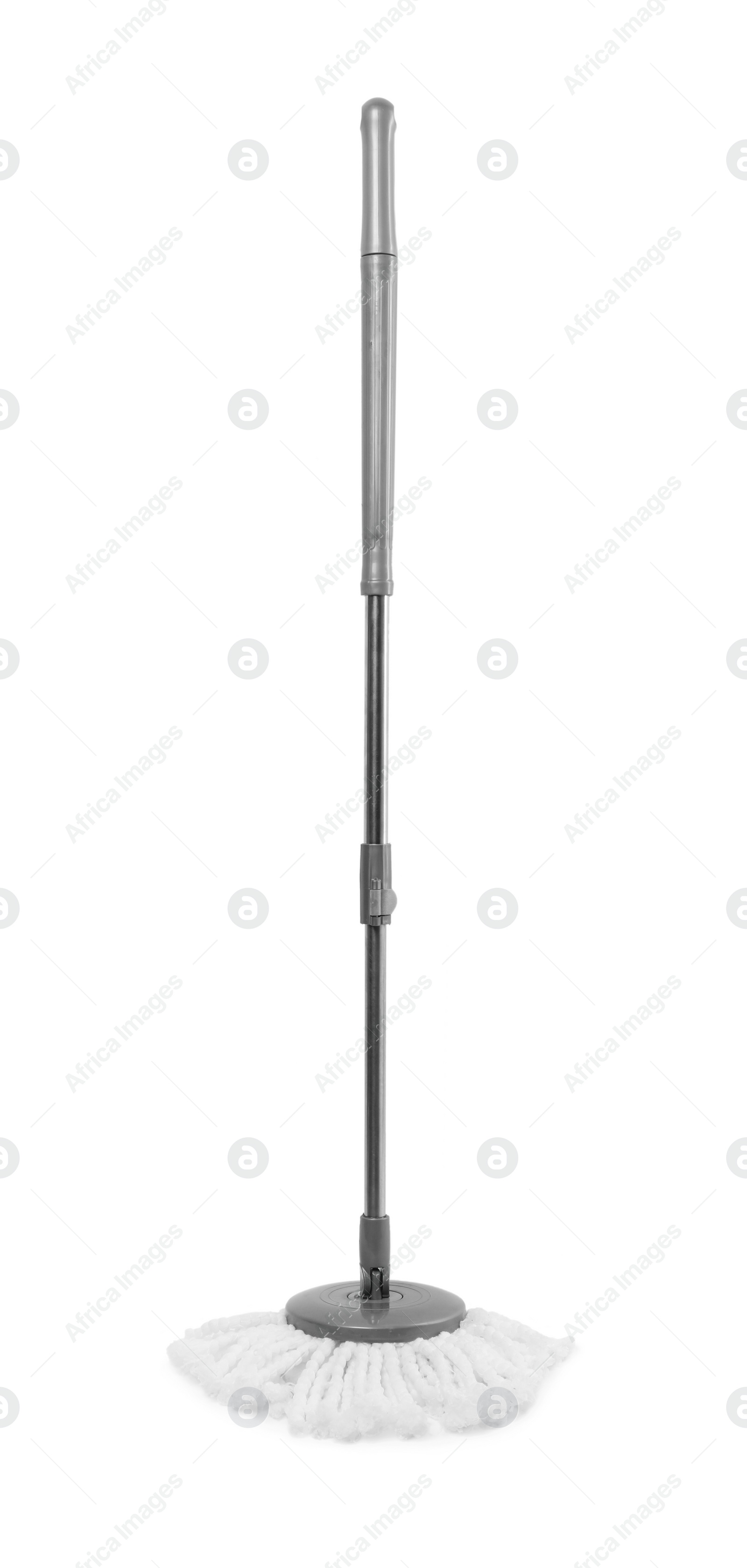 Photo of Mop with plastic handle isolated on white