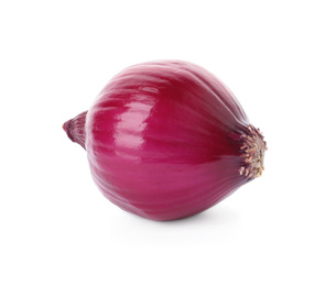 Photo of Fresh red onion bulb isolated on white