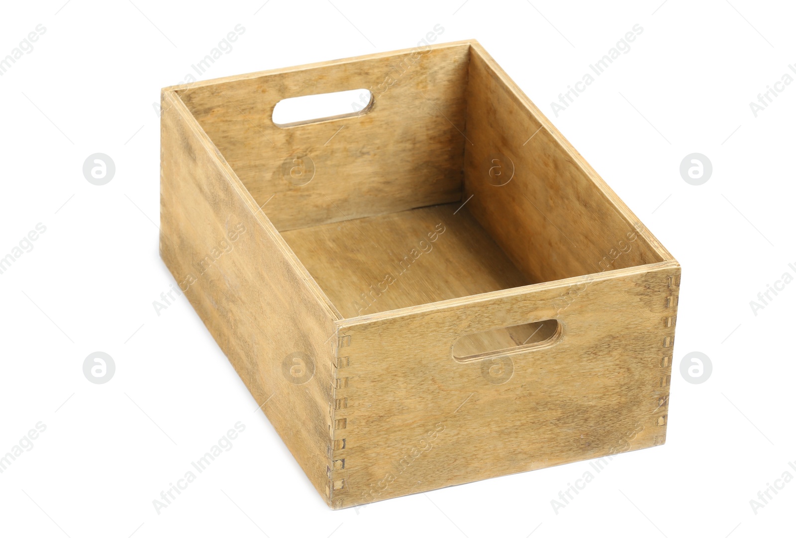 Photo of Wooden box for tools isolated on white