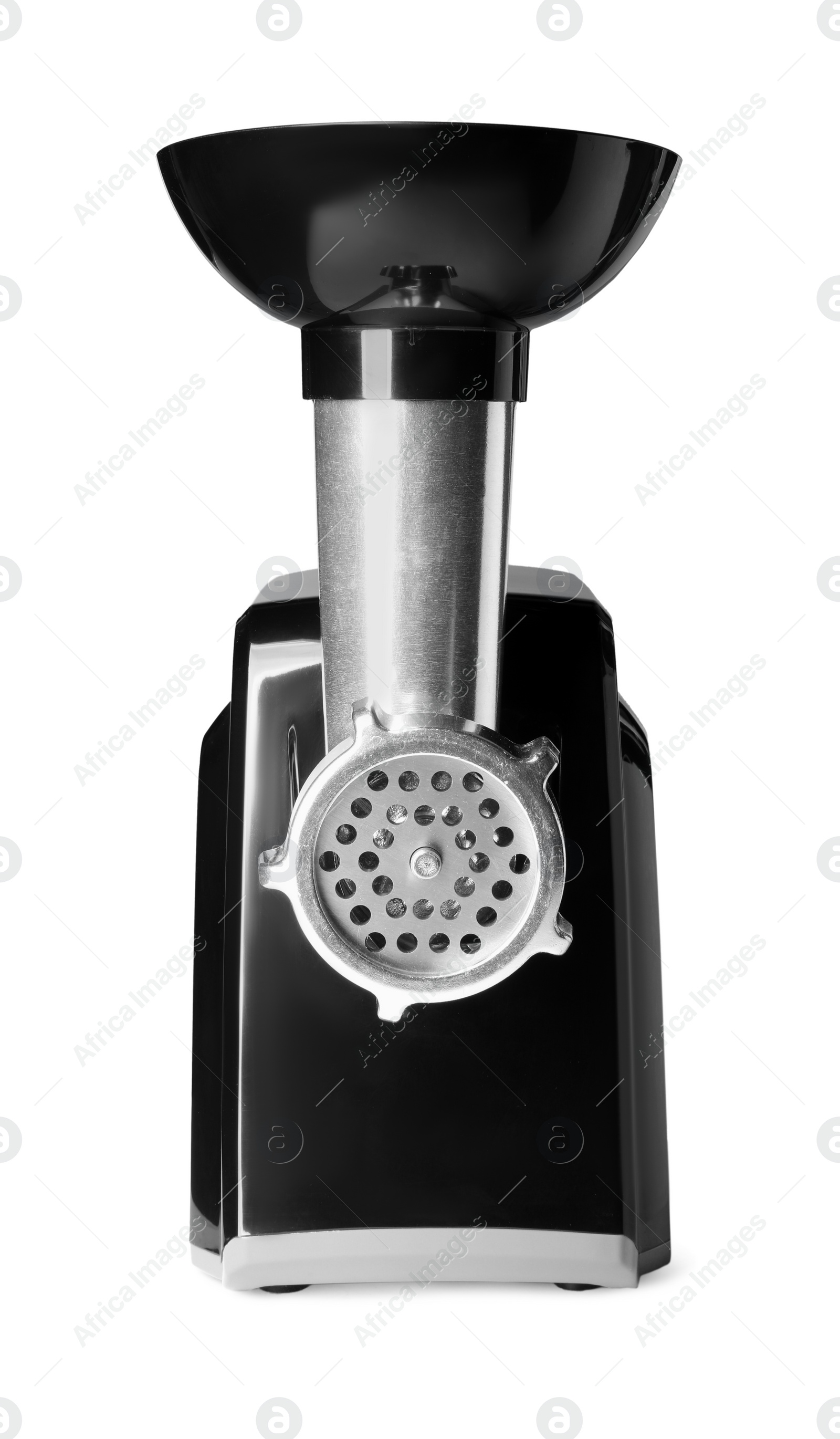 Photo of One electric meat grinder isolated on white