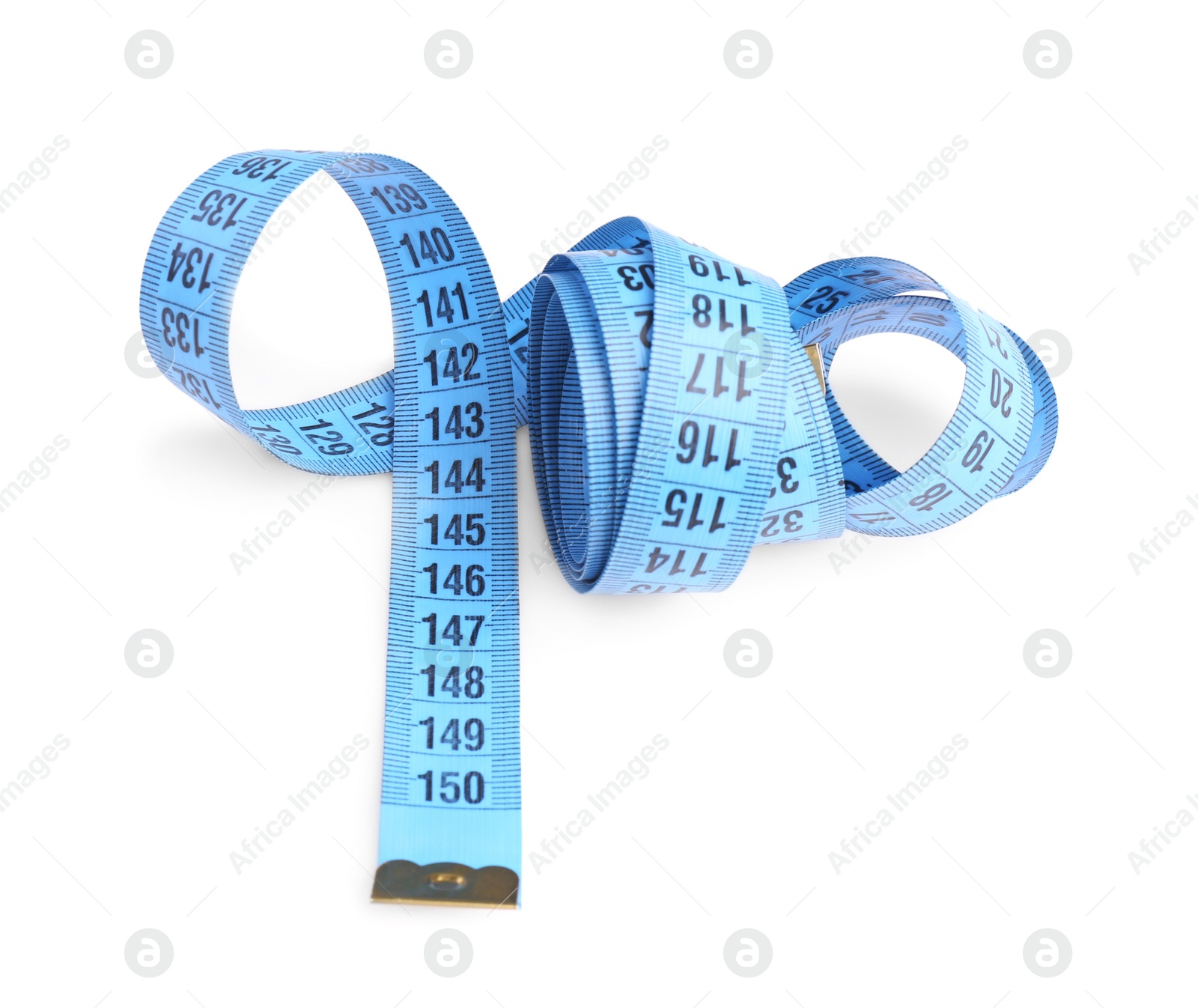 Photo of Measuring tape on white background